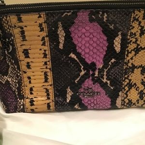 Coach snake skin bag